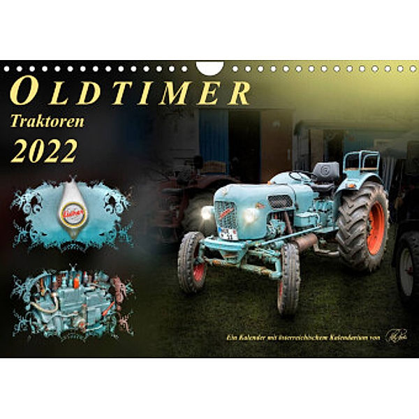 Oldtimer - TraktorenAT-Version  (Wandkalender 2022 DIN A4 quer), Peter Roder