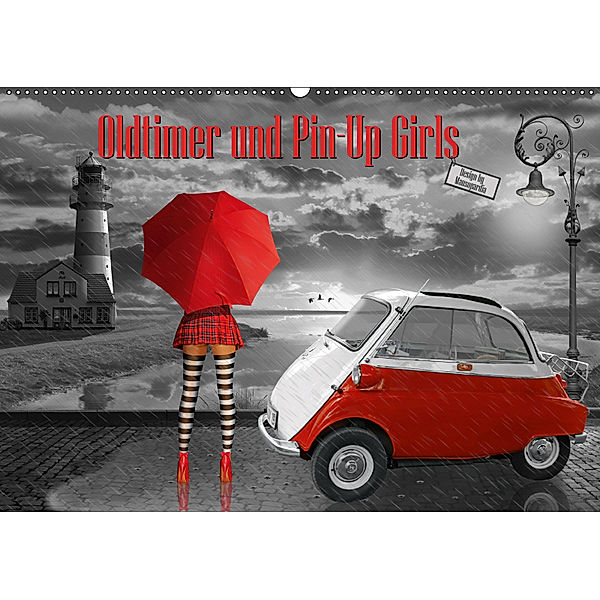 Oldtimer und Pin-Up Girls by Mausopardia (Wandkalender 2019 DIN A2 quer), Monika Jüngling alias Mausopardia