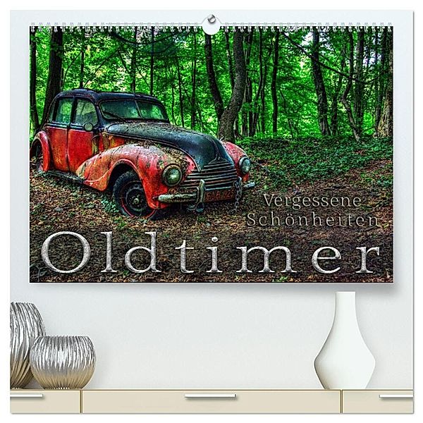 Oldtimer - Vergessene Schönheiten (hochwertiger Premium Wandkalender 2024 DIN A2 quer), Kunstdruck in Hochglanz, Heribert Adams