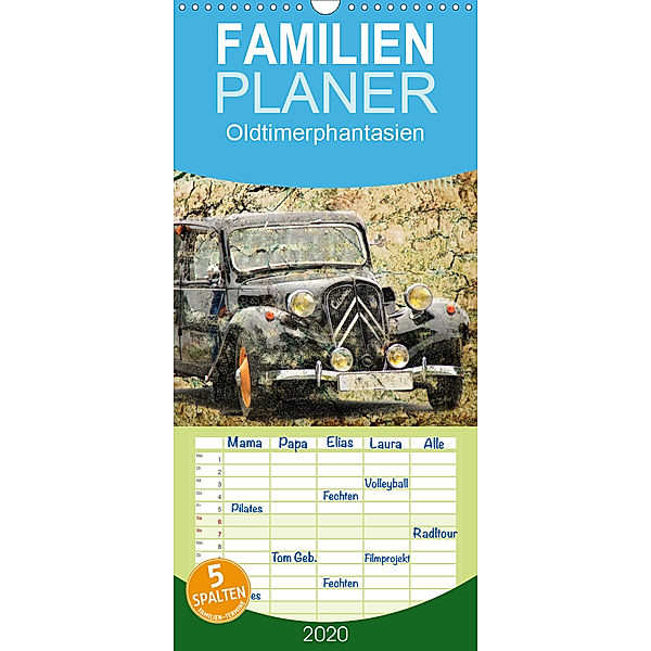 Oldtimerphantasien - Familienplaner hoch (Wandkalender 2020 , 21 cm x 45 cm, hoch), Michael Jäger