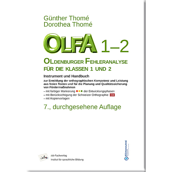 OLFA 1-2: Oldenburger Fehleranalyse für die Klassen 1 und 2., Günther Thomé, Dorothea Thomé