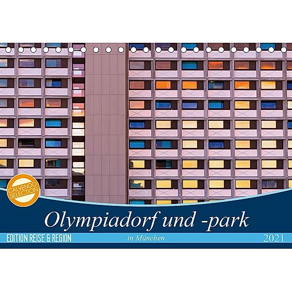 Olympiadorf und -park in München (Tischkalender 2021 DIN A5 quer), Martina Schikore