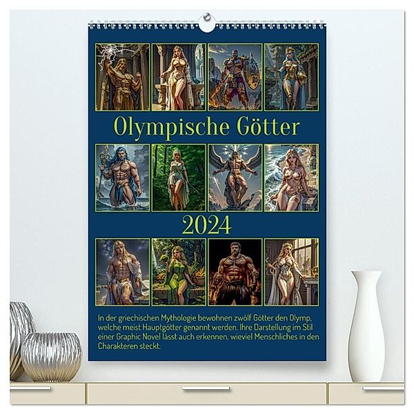 Olympische Götter (hochwertiger Premium Wandkalender 2024 DIN A2 hoch), Kunstdruck in Hochglanz, Werner Braun