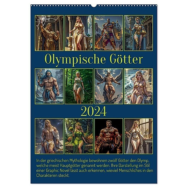 Olympische Götter (Wandkalender 2024 DIN A2 hoch), CALVENDO Monatskalender, Werner Braun