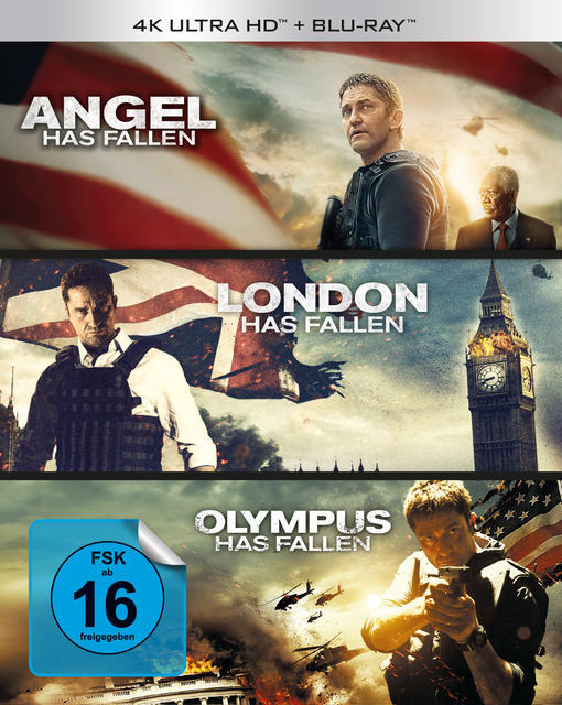 Image of Olympus Has Fallen / London Has Fallen / Angel Has Fallen - Triple Film Collection (4K Ultra HD)
