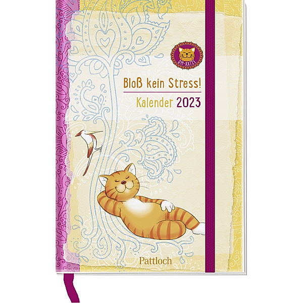 Om-Katze: Bloß kein Stress! Taschenkalender 2023, Pattloch Verlag