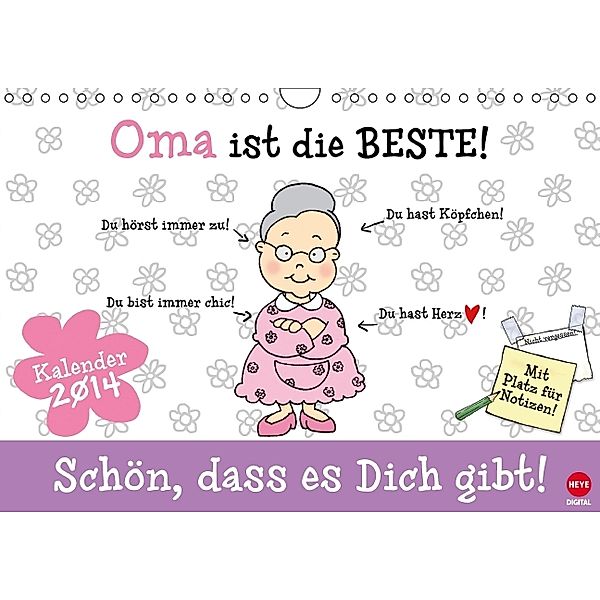 Oma ist die Beste (Wandkalender 2014 DIN A4 quer), Studio B - Heye Digital