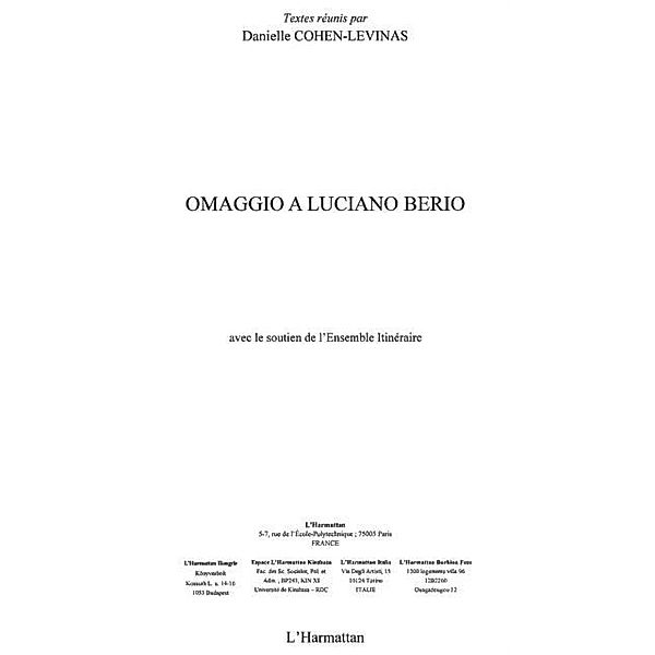 Omaggio A Luciano Berio / Hors-collection, Maugeri Salvatore
