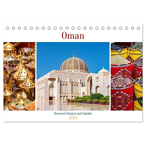 Oman - Reiseziel Maskat und Salalah (Tischkalender 2024 DIN A5 quer), CALVENDO Monatskalender, Nina Schwarze