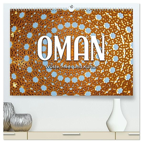 Oman - Wüste, Meer und Kultur. (hochwertiger Premium Wandkalender 2024 DIN A2 quer), Kunstdruck in Hochglanz, Happy Monkey