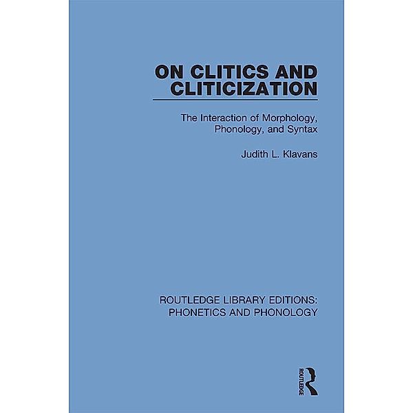 On Clitics and Cliticization, Judith L. Klavans