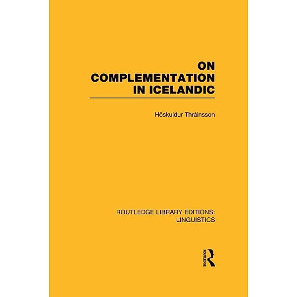 On Complementation in Icelandic, Hoskuldur Thrainsson