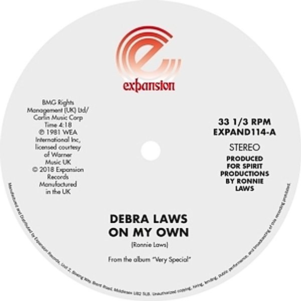 On My Own/Very Special (Vinyl), Debra Laws