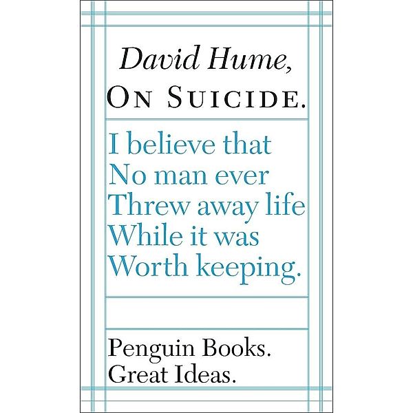 On Suicide / Penguin Great Ideas, David Hume