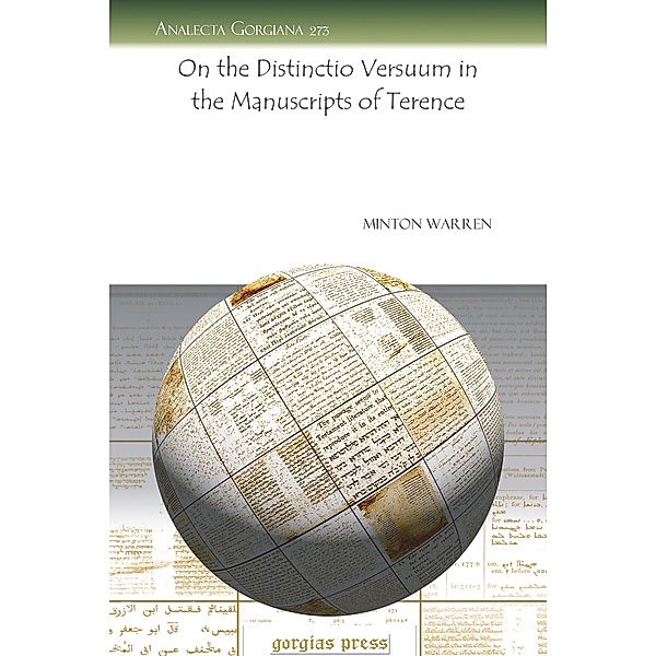 On the Distinctio Versuum in the Manuscripts of Terence, Minton Warren