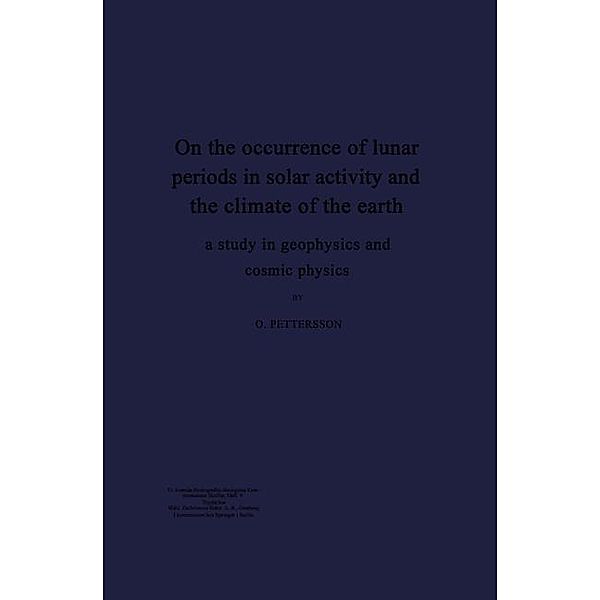 On the occurrence of lunar periods in solar activity and the climate of the earth, Otto Pettersson