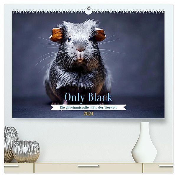 Only Black (hochwertiger Premium Wandkalender 2024 DIN A2 quer), Kunstdruck in Hochglanz, Daniela Tapper