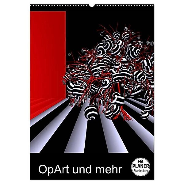OpArt und mehr (Wandkalender 2024 DIN A2 hoch), CALVENDO Monatskalender, IssaBild
