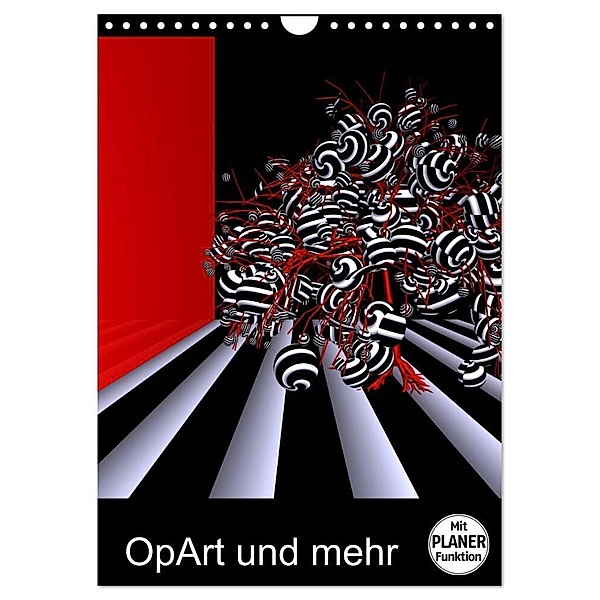 OpArt und mehr (Wandkalender 2024 DIN A4 hoch), CALVENDO Monatskalender, IssaBild