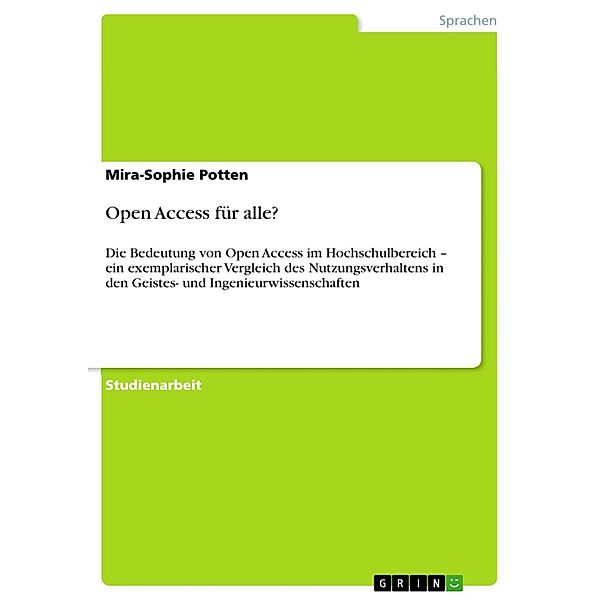 Open Access für alle?, Mira-Sophie Potten