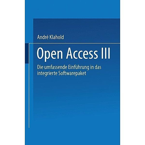 Open Access III, André Klahold