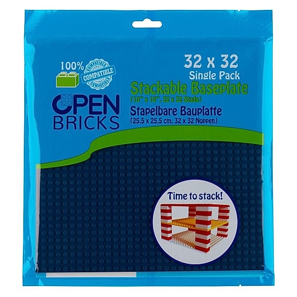 Open Brick Source Open Bricks - Open Bricks Baseplate 32 x 32 light grey