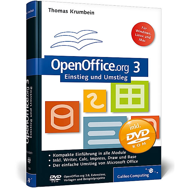 OpenOffice.org 3 Einstieg und Umstieg, m. DVD-ROM, Thomas Krumbein