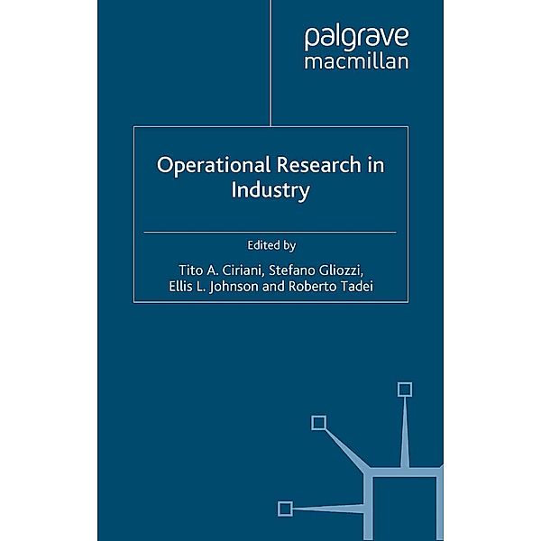 Operational Research in Industry, Tito Ciriani