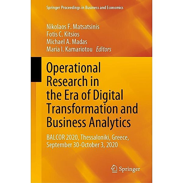 Operational Research in the Era of Digital Transformation and Business Analytics / Springer Proceedings in Business and Economics