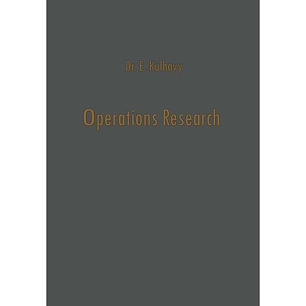 Operations Research, Ernest Kulhavy