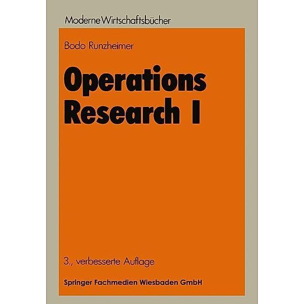 Operations Research I, Bodo Runzheimer
