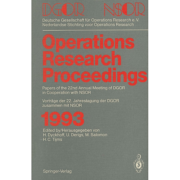 Operations Research Proceedings 1993