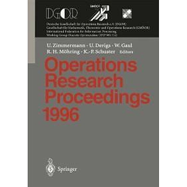 Operations Research Proceedings 1996 / Operations Research Proceedings Bd.1996