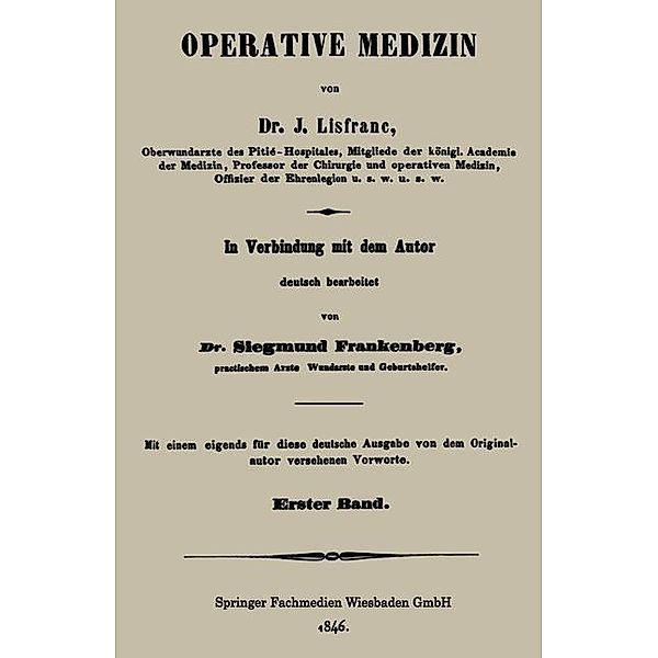 Operative Medizin, Jacques Lisfranc