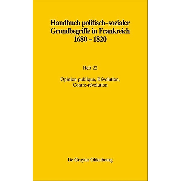 Opinion publique, Révolution, Contre-révolution, Jörn Leonhard, Hans-Jürgen Lüsebrink
