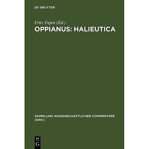 Oppianus: Halieutica / Sammlung wissenschaftlicher Commentare