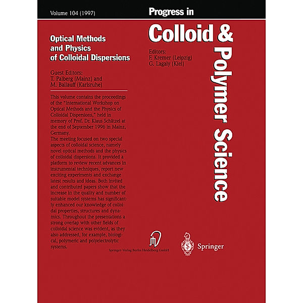 Optical Methods and Physics of Colloidal Dispersions