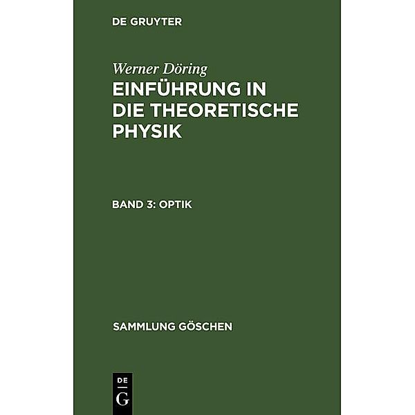 Optik / Sammlung Göschen Bd.78, Werner Döring