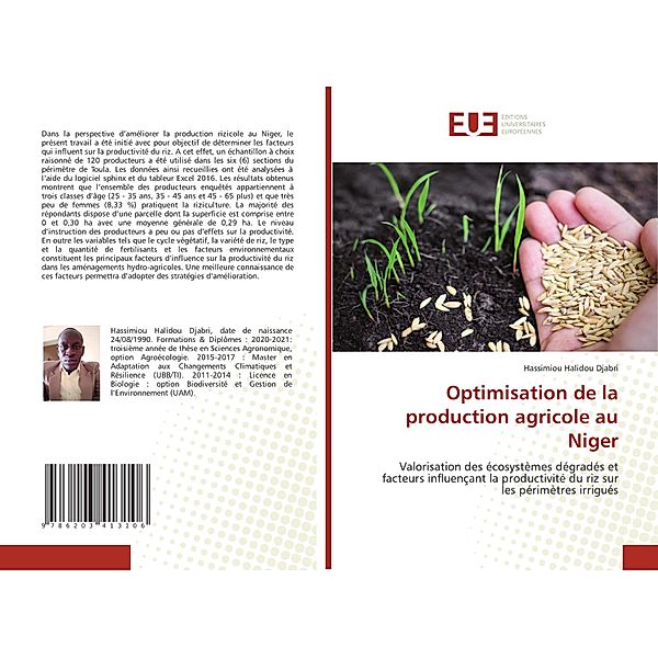 Optimisation de la production agricole au Niger, Hassimiou Halidou Djabri