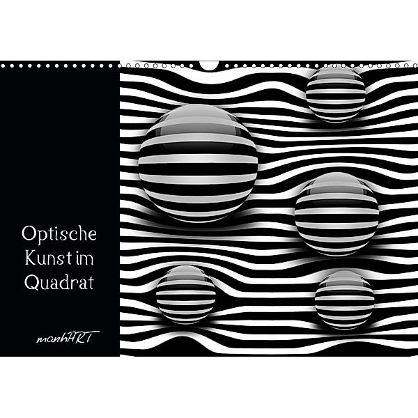 Optische Kunst im Quadrat (Wandkalender 2020 DIN A3 quer)