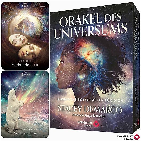Orakel des Universums - Kosmische Botschaften für Dich, m. 1 Buch, m. 44 Beilage, Stacey Demarco