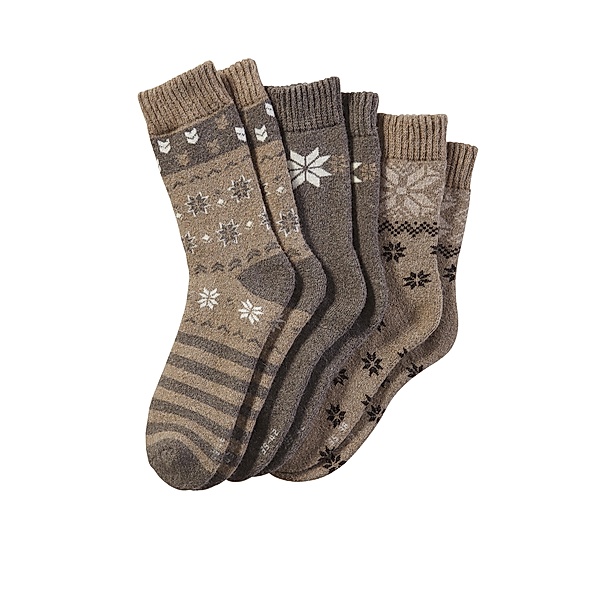 Orbisana Socken mit Norwegermotiv, 3 Paar (Größe: 39-42)