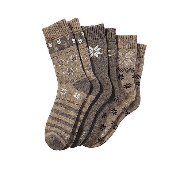 Orbisana Socken mit Norwegermotiv, 3 Paar (Größe: 43-46)