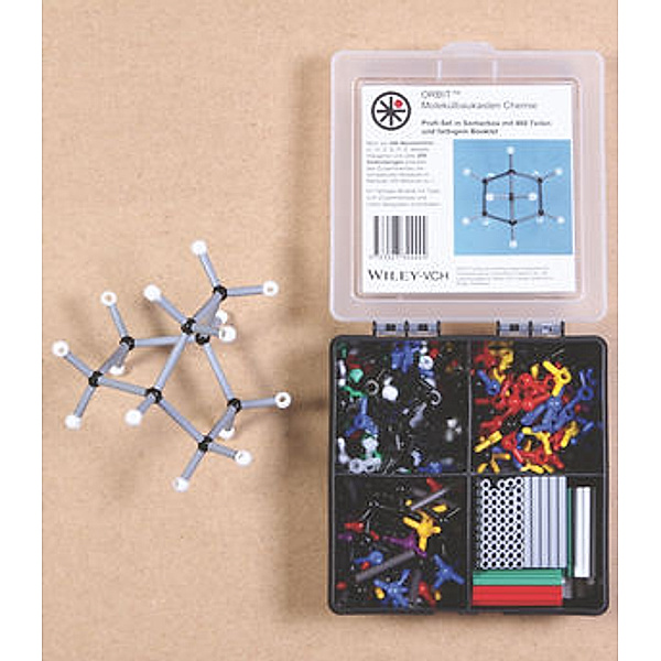 Wiley-VCH ORBIT Molekülbaukasten Chemie: Profi-Set in Sortierbox mit 460 Teilen und farbigem Booklet, Wiley-VCH