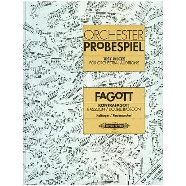 Orchesterprobespiel: Fagott / Kontrafagott -Sammlung wichtiger Passagen aus der Opern- und Konzertliteratur- (hrsg. in Z, Various