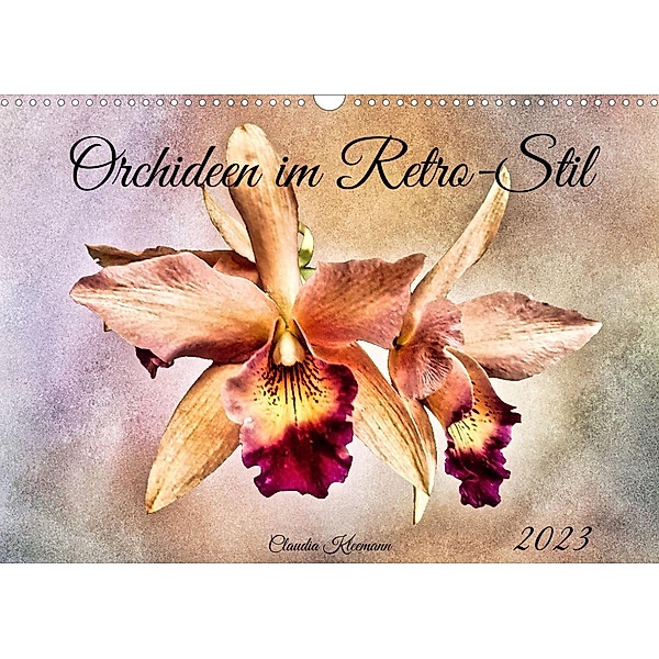 Orchideen im Retro-Stil (Wandkalender 2023 DIN A3 quer), Claudia Kleemann