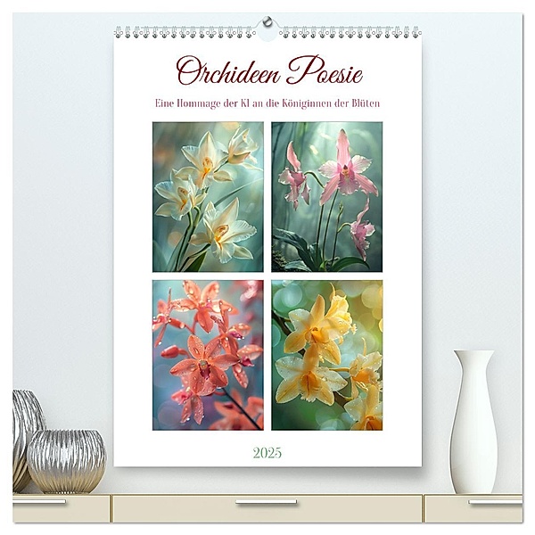 Orchideen Poesie (hochwertiger Premium Wandkalender 2025 DIN A2 hoch), Kunstdruck in Hochglanz, Calvendo, Kerstin Waurick