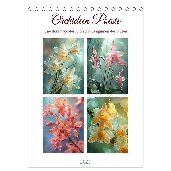 Orchideen Poesie (Tischkalender 2025 DIN A5 hoch), CALVENDO Monatskalender, Calvendo, Kerstin Waurick
