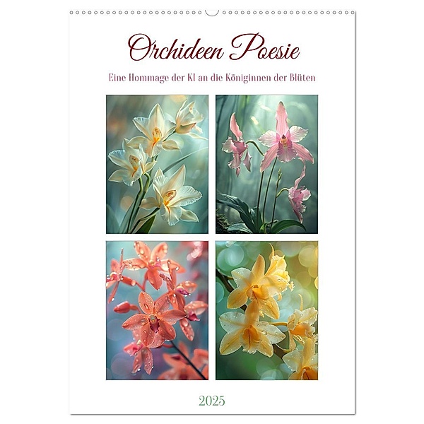 Orchideen Poesie (Wandkalender 2025 DIN A2 hoch), CALVENDO Monatskalender, Calvendo, Kerstin Waurick