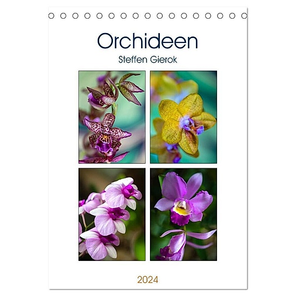 Orchideen (Tischkalender 2024 DIN A5 hoch), CALVENDO Monatskalender, Steffen Gierok;Magic Artist Design